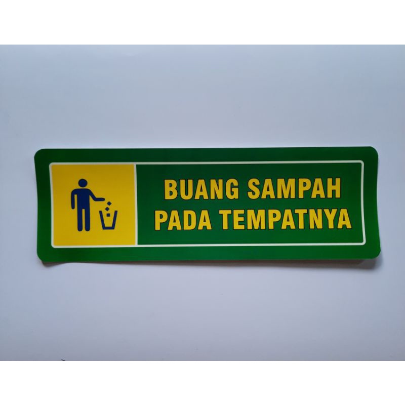 Jual Stiker Tempat Sampah Stiker Buang Sampah Pada Tempatnya Shopee