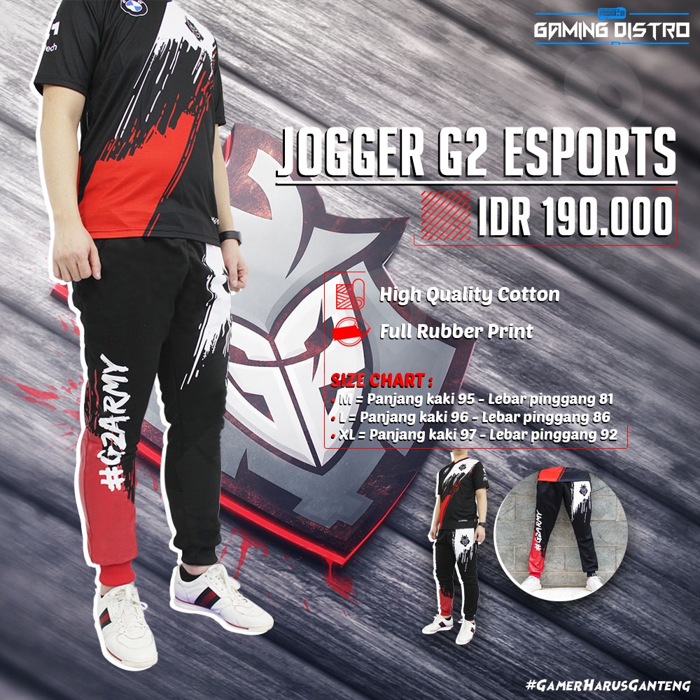 Jual Celana Gaming G2 Esports Jogger Tim G2 Esports Shopee Indonesia