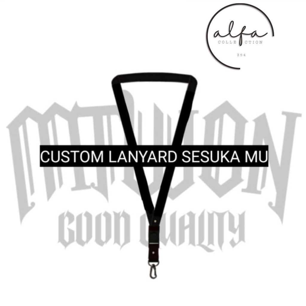 Jual Lanyard Gantungan Custom Logo Band Cartoon Kunci Tulisan Tali