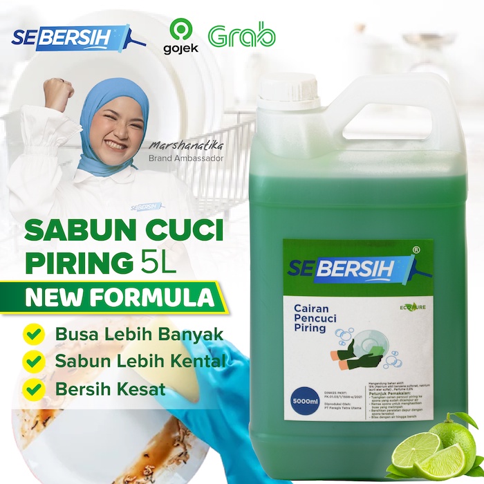 Jual Sebersih Sabun Cuci Piring Liquid Dishwash Liter Gojek Grab