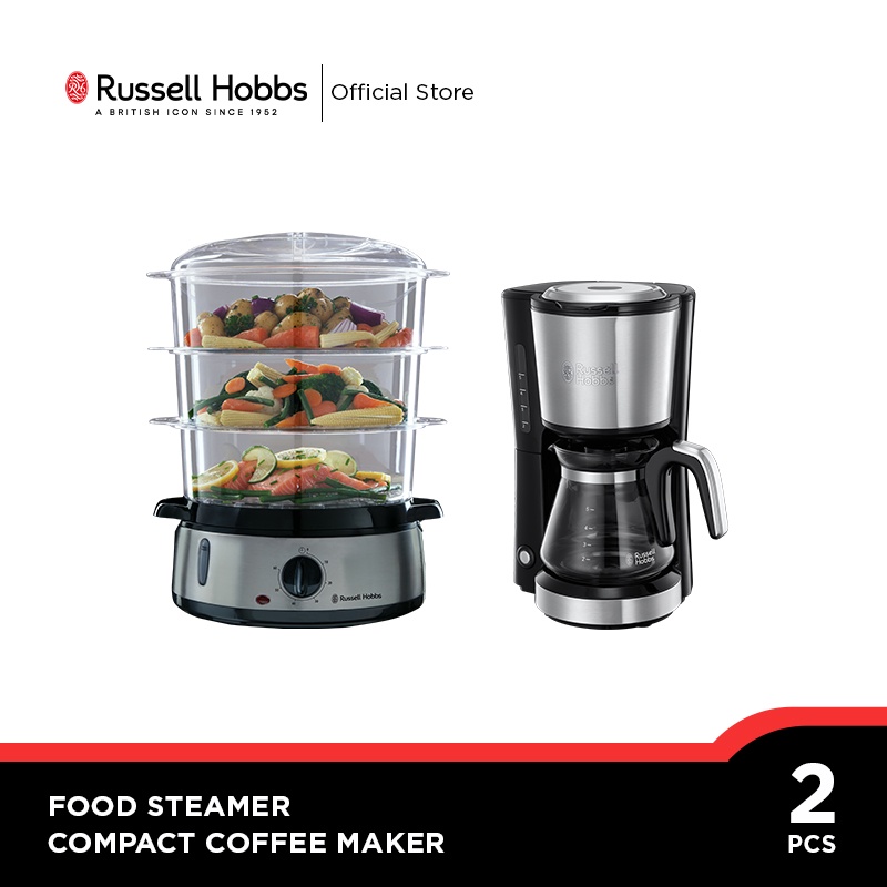 Jual Paket Russell Hobbs Food Steamer Compact Coffee Maker Alat