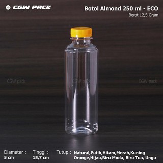 Jual Isi Per Pack 50pcs Botol 250 Ml Almond Botol Almond 250 Ml