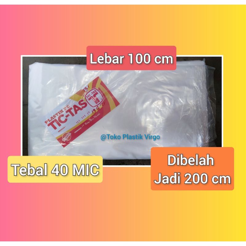 Jual Plastik Pe Bening Cor Bangunan Lebar Cm Meteran Tebal