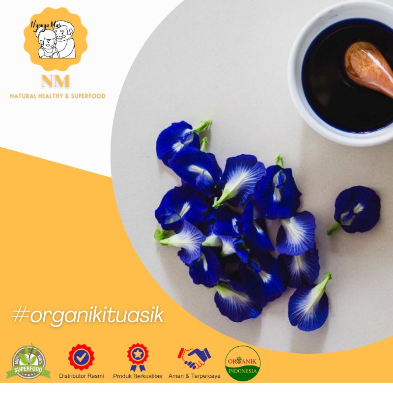 Jual Bunga Telang Kering Teh Bunga Telang Organik Butterfly Pea