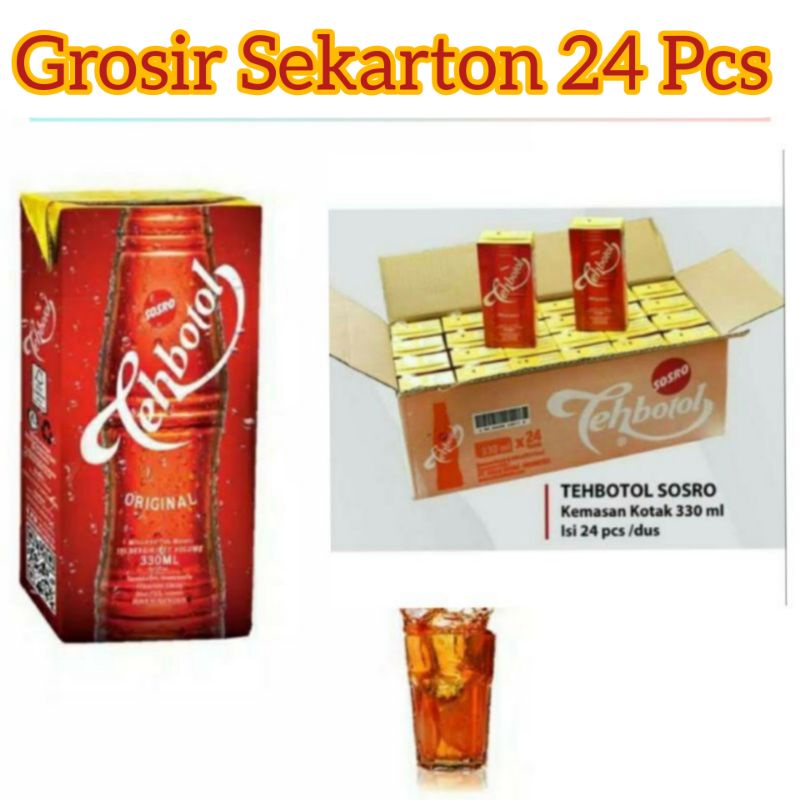 Jual Teh Sosro Kotak 330ml Sekarton Isi 24Pcs Grosir Shopee Indonesia