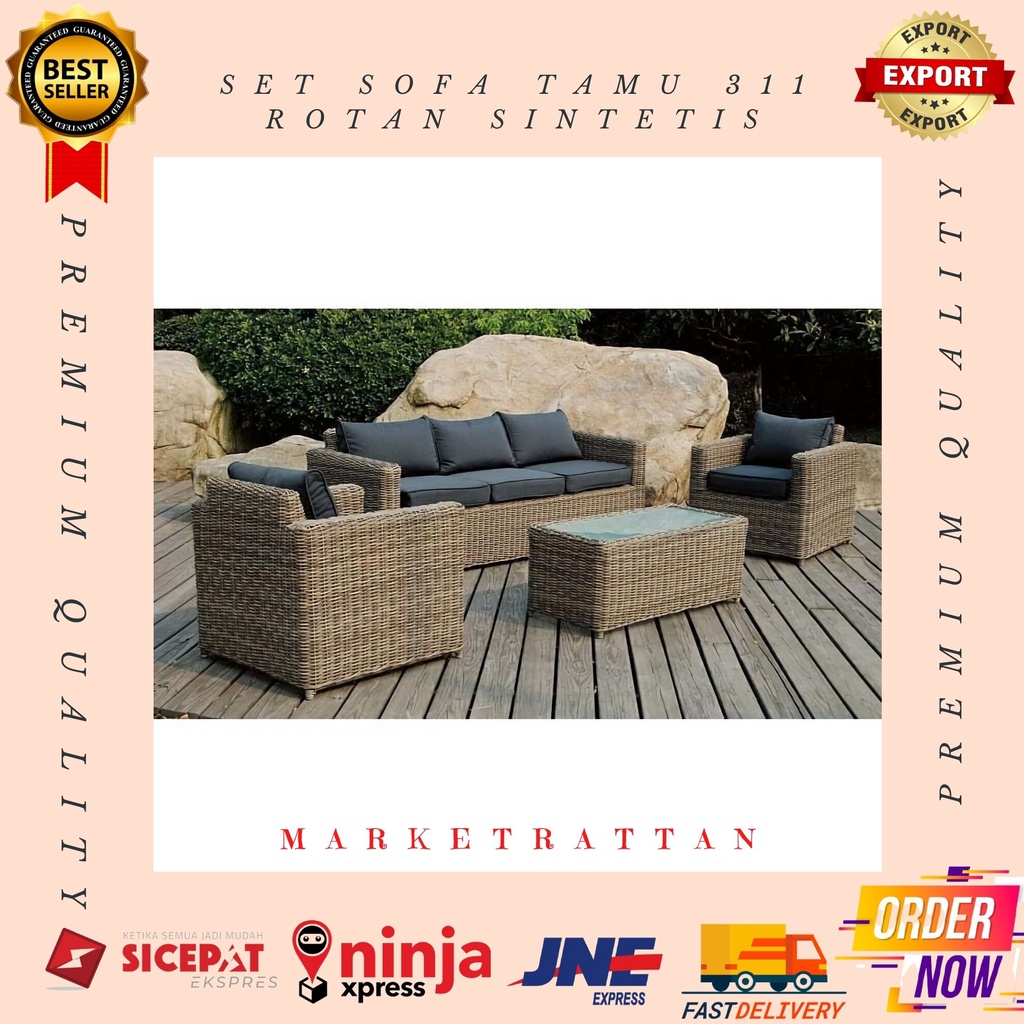 Jual Set Kursi Sofa Korsi Bangku 311 Duduk Teras Malas Empuk Nyaman