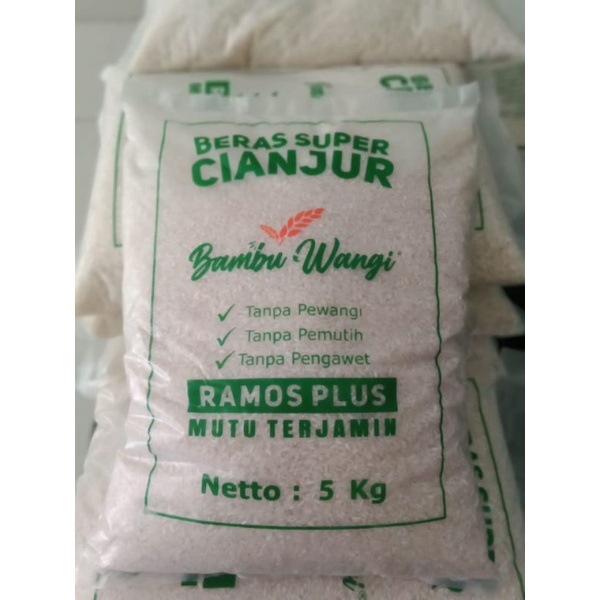 Jual Beras Ramos Plus Merk Bambu Wangi 5 KG Shopee Indonesia