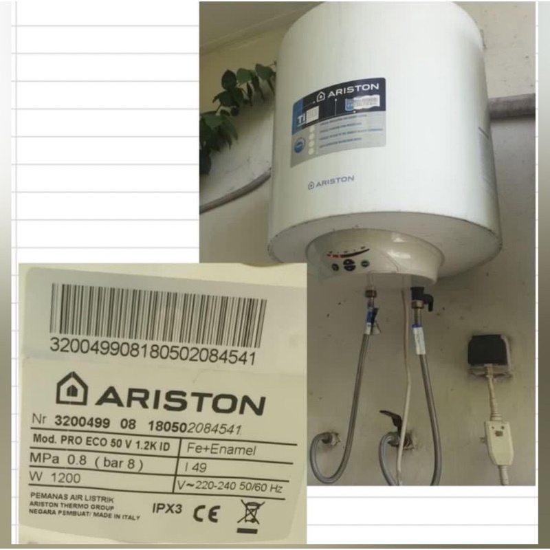 Jual Water Heater Ariston Pro 50L Shopee Indonesia