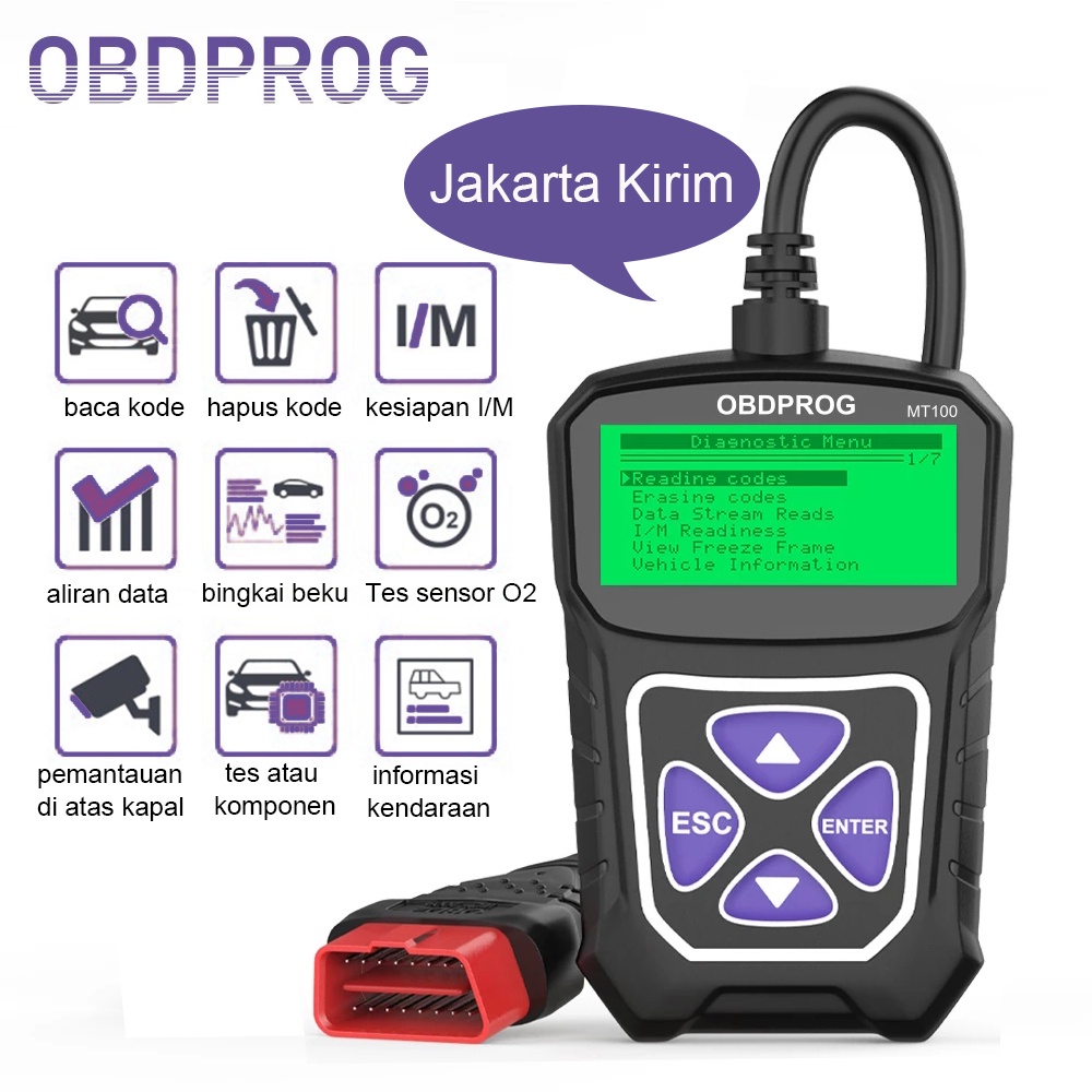 Jual Obdprog Mt Obd Scanner Jobd Eobd Mesin Analyzer Code Reader