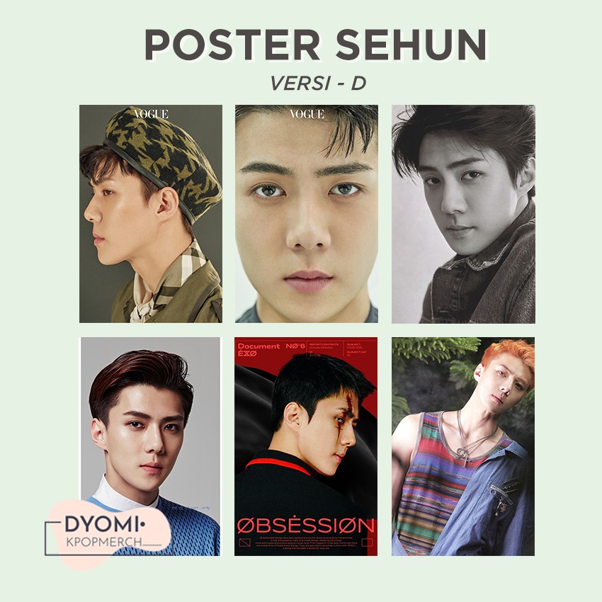 Jual Poster Sehun Oh Sehun Poster Exo Exo Chanyeol D O Sehun Kai