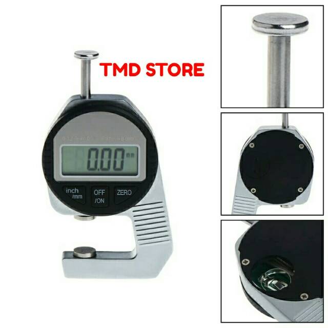 Jual Digital Thickness Gauge Ukur Ketebalan Kertas Plastik Logam