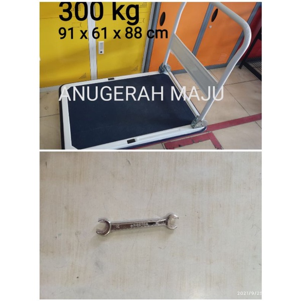 Jual Handtruck Besi 300 Kg Troli Angkut Barang 60x90 1 Kunci Shopee