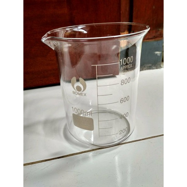 Jual GELAS KIMIA KACA KAPASITAS 1000 ML BEAKER GLASS 1000 ML Shopee