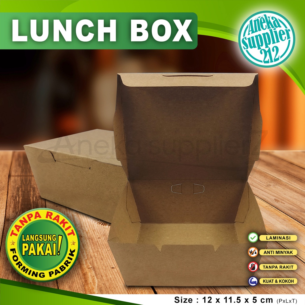 Jual Lunch Box KRAFT COKLAT S 50 Pc Shopee Indonesia