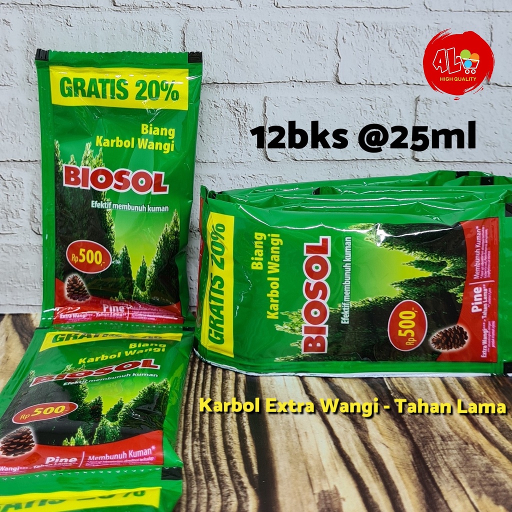 Jual BIOSOL Karbol Extra Wangi Bunuh Kuman Virus Renceng 12 Sachet