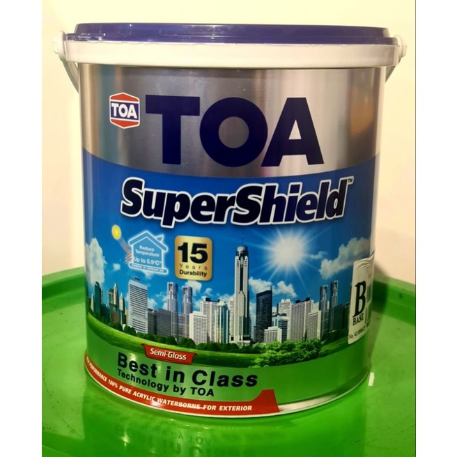 Jual Cat Tembok Toa Supershield Semigloss Exterior Putih Shopee Indonesia