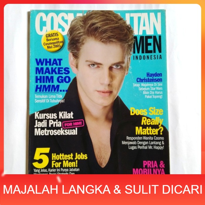 Jual Majalah COSMOPOLITAN MEN Mei 2005 Cover HAYDEN CHRISTENSEN Langka