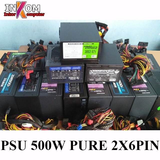 Jual PSU Power Supply 500Watt 2x6 Pin Power Pure Indonesia Shopee Indonesia