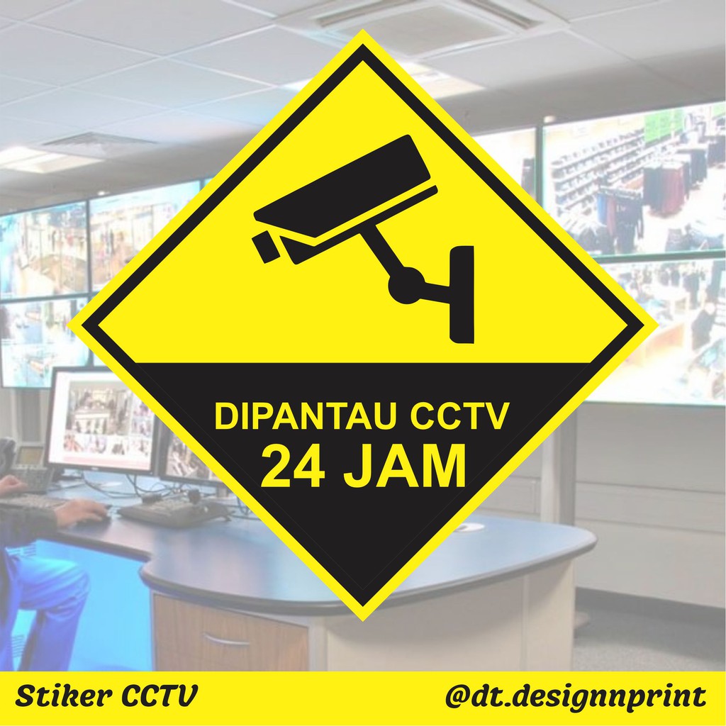 Jual Stiker Cctv Label Peringatan Area Cctv Shopee Indonesia