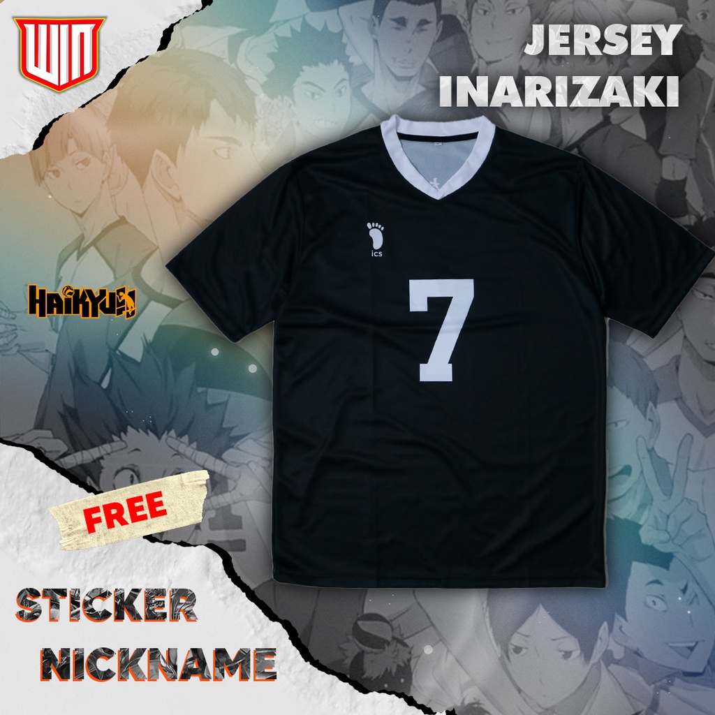 Jual PO Jersey Anime Voli Haikyuu Inarizaki Hitam Cosplay Atsumu Osamu