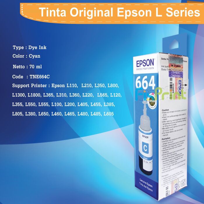 Tinta Refill T Cyan Original Tinta Printer Epson L Series L