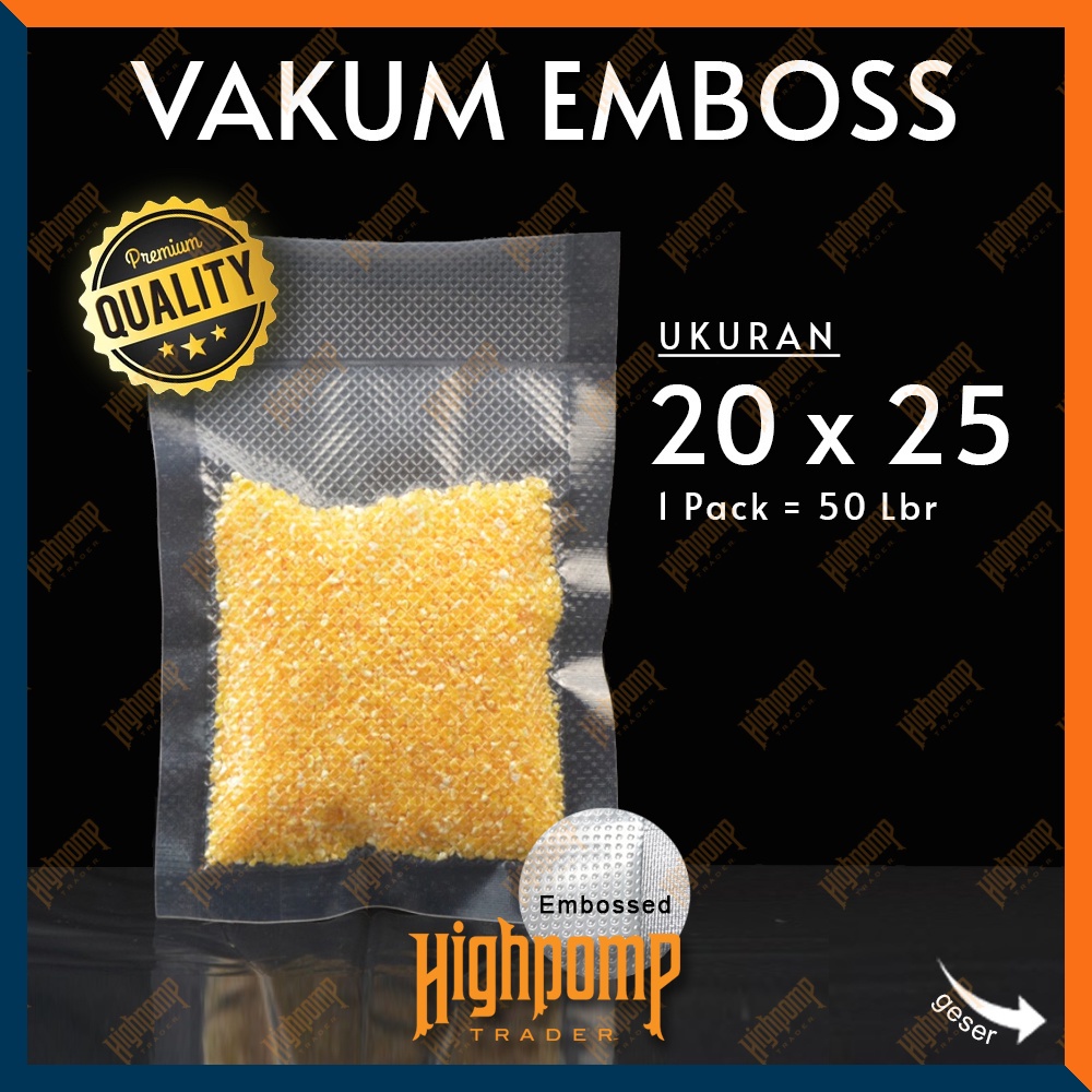 Jual PLASTIK VAKUM EMBOSS 20X25 VACCUM EMBOSSED VACUUM MAKANAN