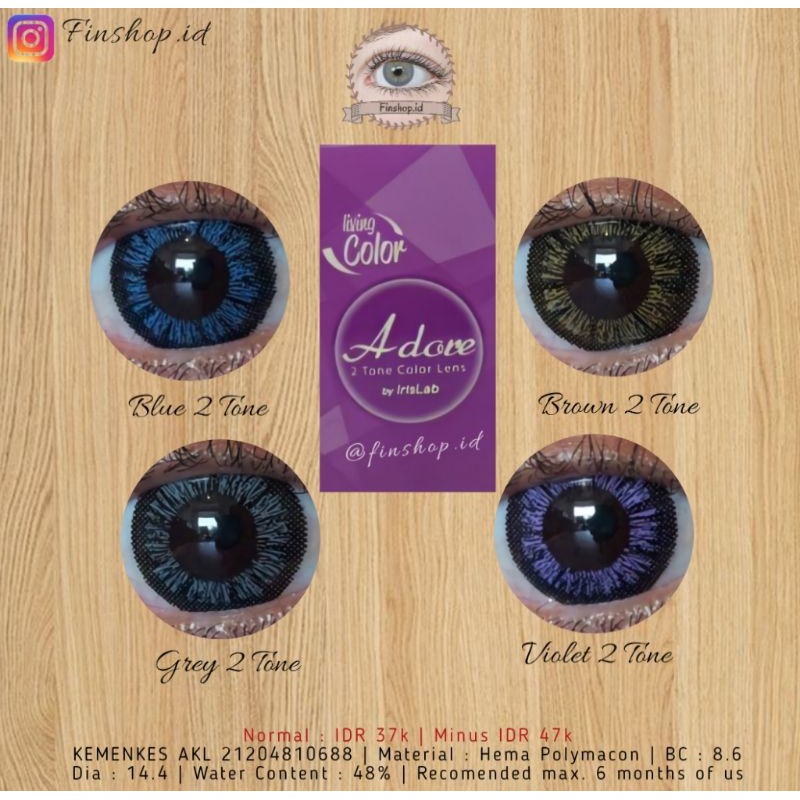 Jual SOFTLENS LIVING COLOR ADORE 2 TONE NORMAL Shopee Indonesia