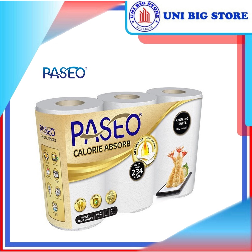 Jual Paseo Calorie Absorb Cooking Tissue Dapur Kitchen Towel Roll