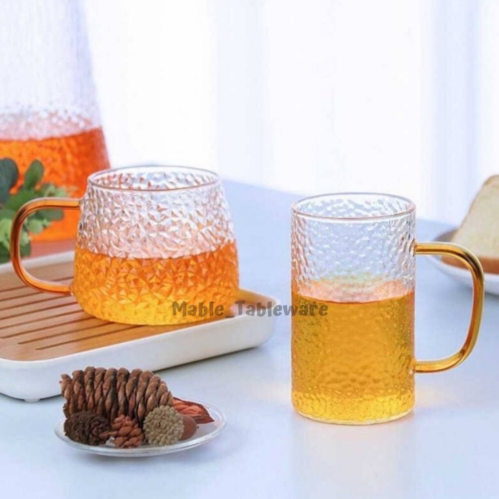 Jual Bitna Patterned Drinking Glass Mug Gelas Kopi Green Thai Milk