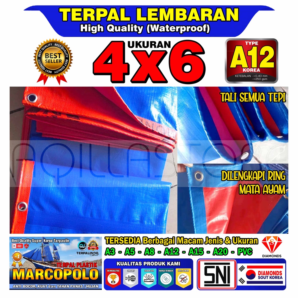 Jual Terpal Tebal A Ukuran X Korea Diamond Terpal Plastik Terpal