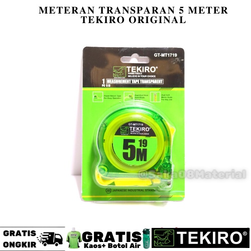 Jual Tekiro Meteran Transparan 5 Meter Original Terbaru Meteran