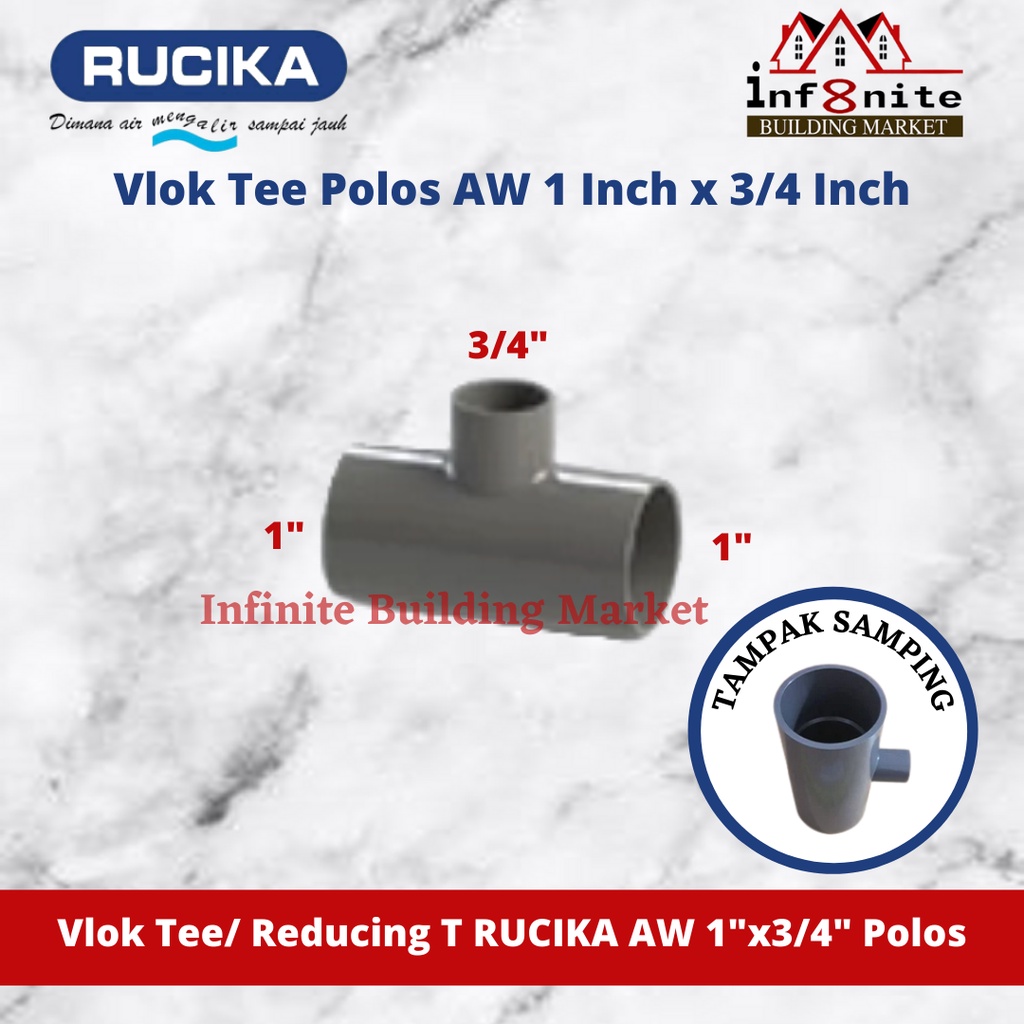 Jual Reducing Tee Vlok T X Aw Rucika Reducer Polos Verlop Flok