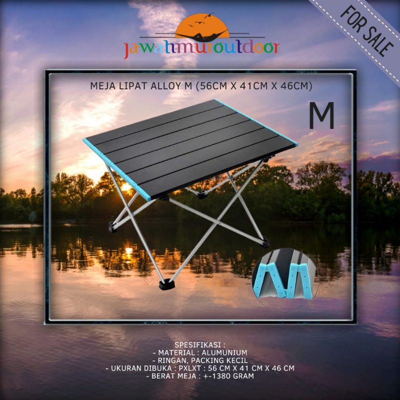 Jual Meja Lipat Camping Portable Alumunium Alloy Medium M Folding Table