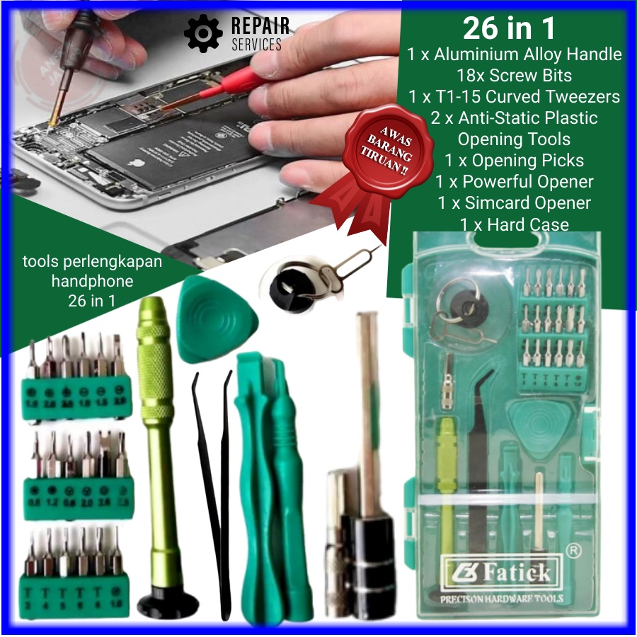 Jual Satu Set Perlengkapan Obeng Hp In Tool Set Obeng Mini Tool