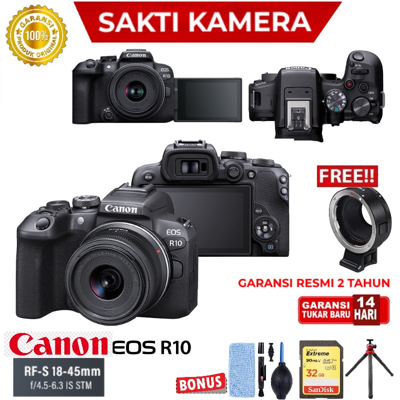 Jual Canon EOS R10 Camera Mirrorless Canon R 10 Kit 18 45mm IS STM