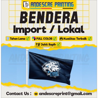 Jual Cetak Bendera Custom Kain Tc Lokal Import Satin Bisa Custom