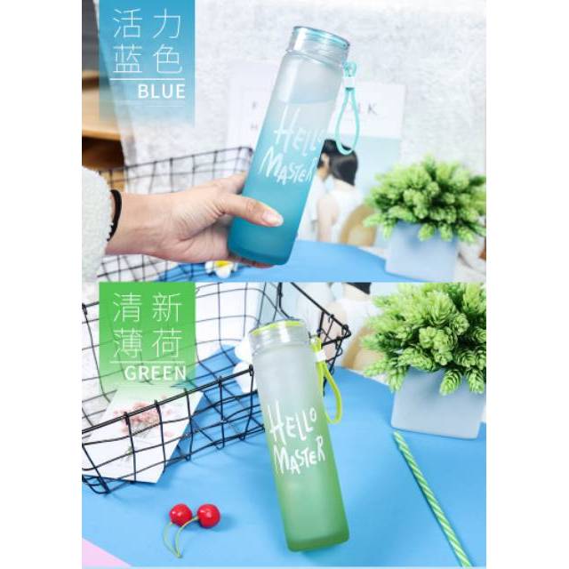 Jual Botol Minum Hello Master Kaca 480ml Botol Minum Colourful Unik