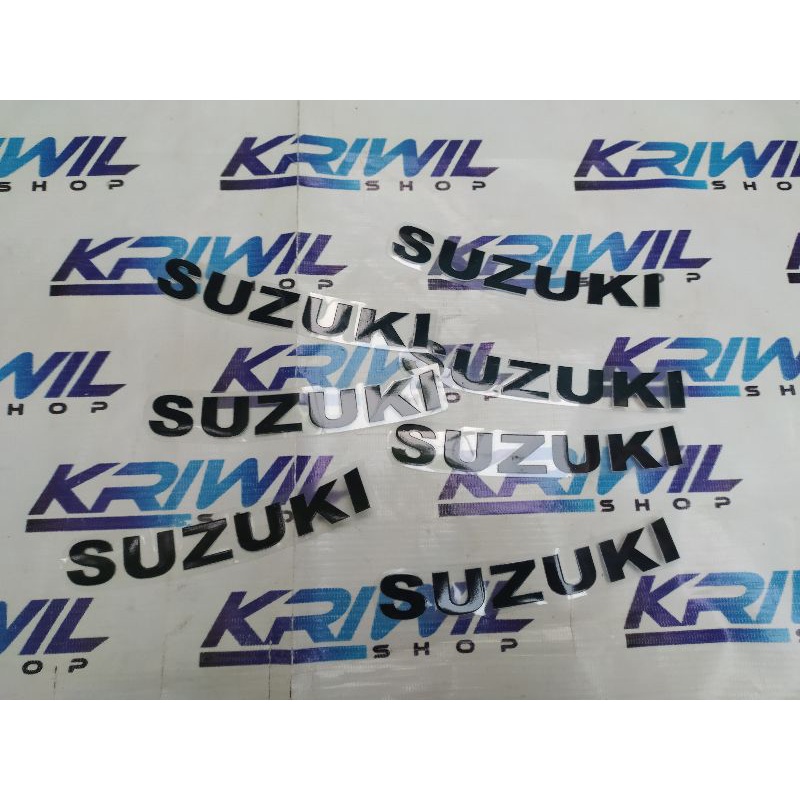 Jual Stiker Sticker Batok Satria 2 Tak Hiu Lumba Huruf Hitam Dasar