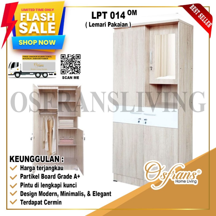 Jual Lemari Pakaian Pintu Cermin Lpt Om Indonesia Shopee Indonesia