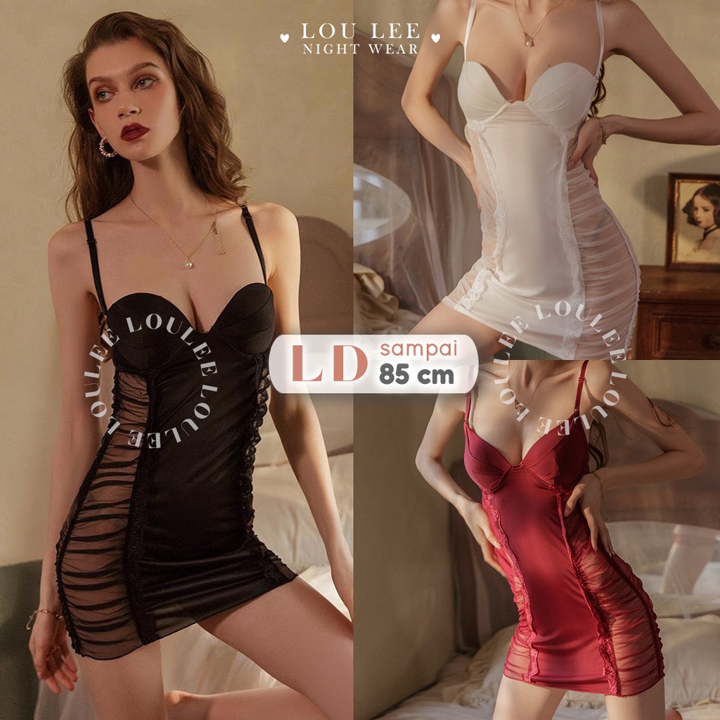 Jual Lou Lee Dike Lingerie Sexy Includes Dress G String Bahan