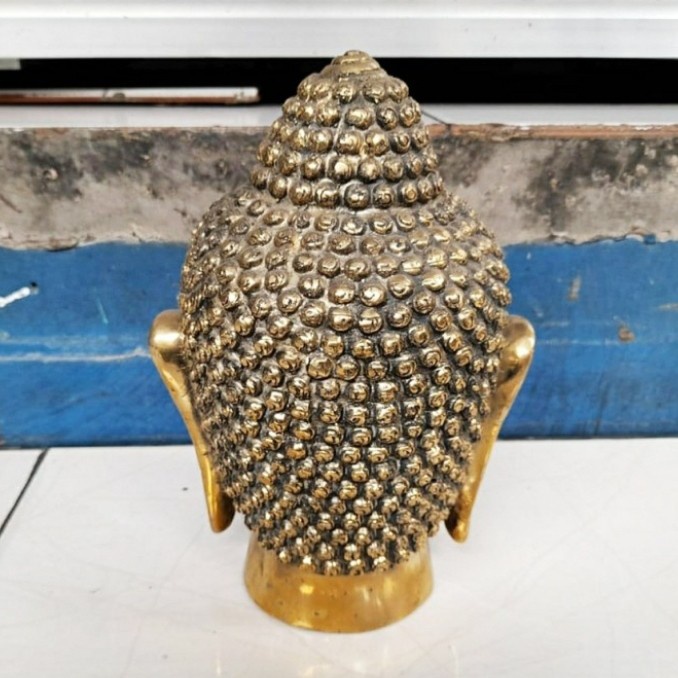 Jual Produk Terbaik Koleksi Patung Kepala Buda Budha Kuningan Antik