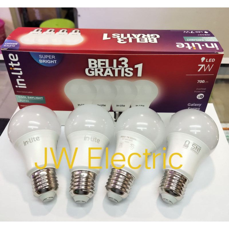 Jual Lampu Led Bulb Inlite Watt Paketan Shopee Indonesia