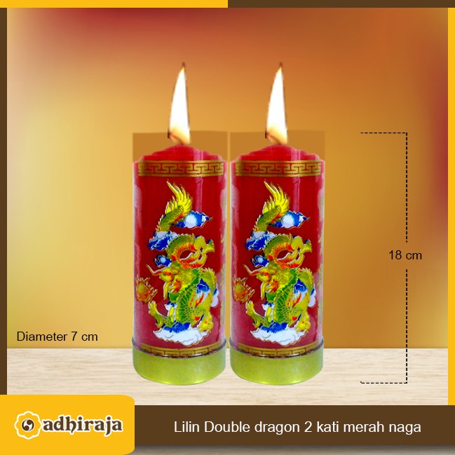 Jual Lilin Puja Sembahyang Double Dragon 2 Kati Merah Naga Shopee