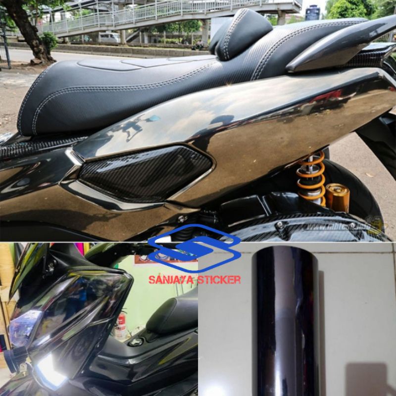 Jual Stiker Skotlet Hitam Chrome Stiker Hitam Chrome Stiker Motor Hitam