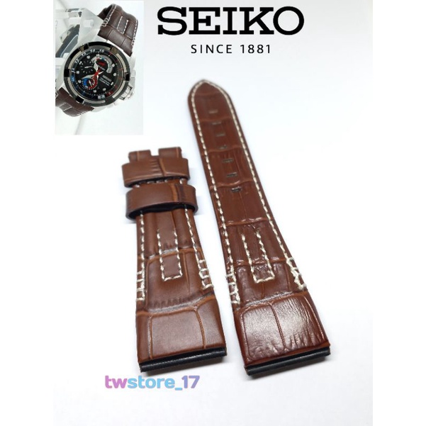 Jual Tali Jam Tangan Seiko Velatura Leather Strap Kulit Tali Jam Tangan