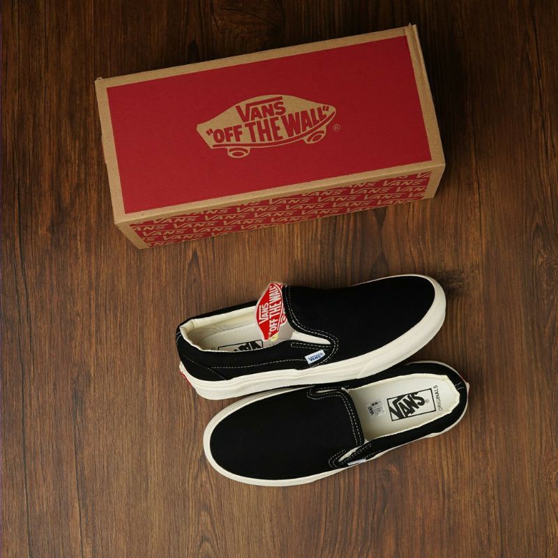 Jual Vans Slip On Og Black Ivory DT 100 Import Shopee Indonesia