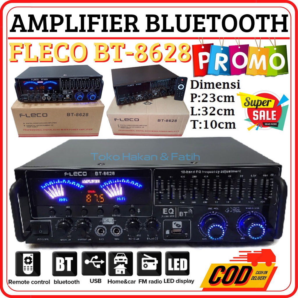 Jual Amplifier Bluetooth Fleco BT 8628 Fleco BT 8628 Stereo Karaoke