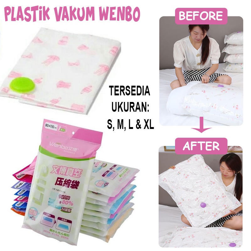 Jual Vacuum Bag Satuan Plastik Kompres Vacum Vakum Bag Pakaian Baju