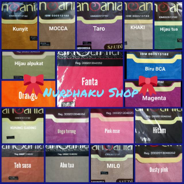 Jual Jilbab Ansania Saudi Premium Segi Empat Rawis Square Polos