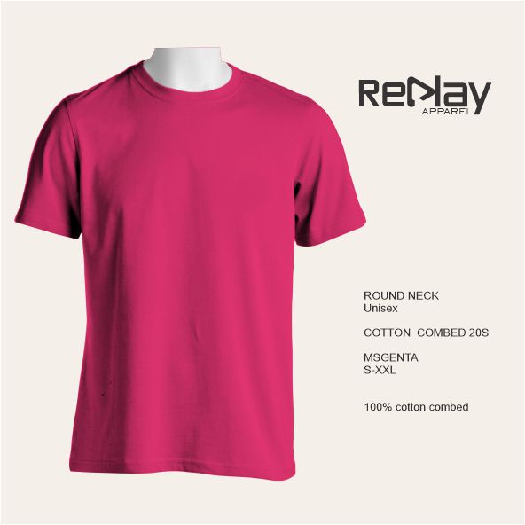 Jual Kaos Polos Lengan Pendek Cotton Combed S Warna Magenta Shopee